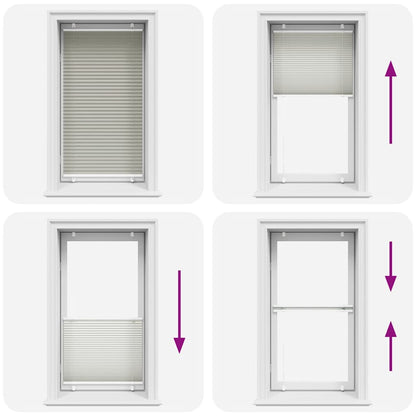 Pleated Blind Light Grey 70x150 cm Fabric Width 69,4 cm Polyester