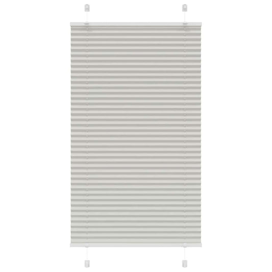 Pleated Blind Light Grey 75x150 cm Fabric Width 74.4 cm Polyester