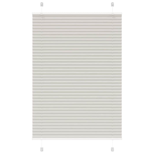 Pleated Blind Light Grey 90x150 cm Fabric Width 89.4 cm Polyester