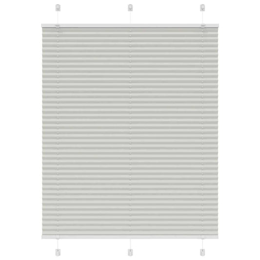 Pleated Blind Light Grey 110x150 cm Fabric Width 109.4 cm Polyester
