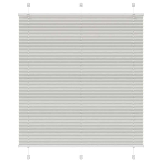 Pleated Blind Light Grey 115x150 cm Fabric Width 114.4 cm Polyester