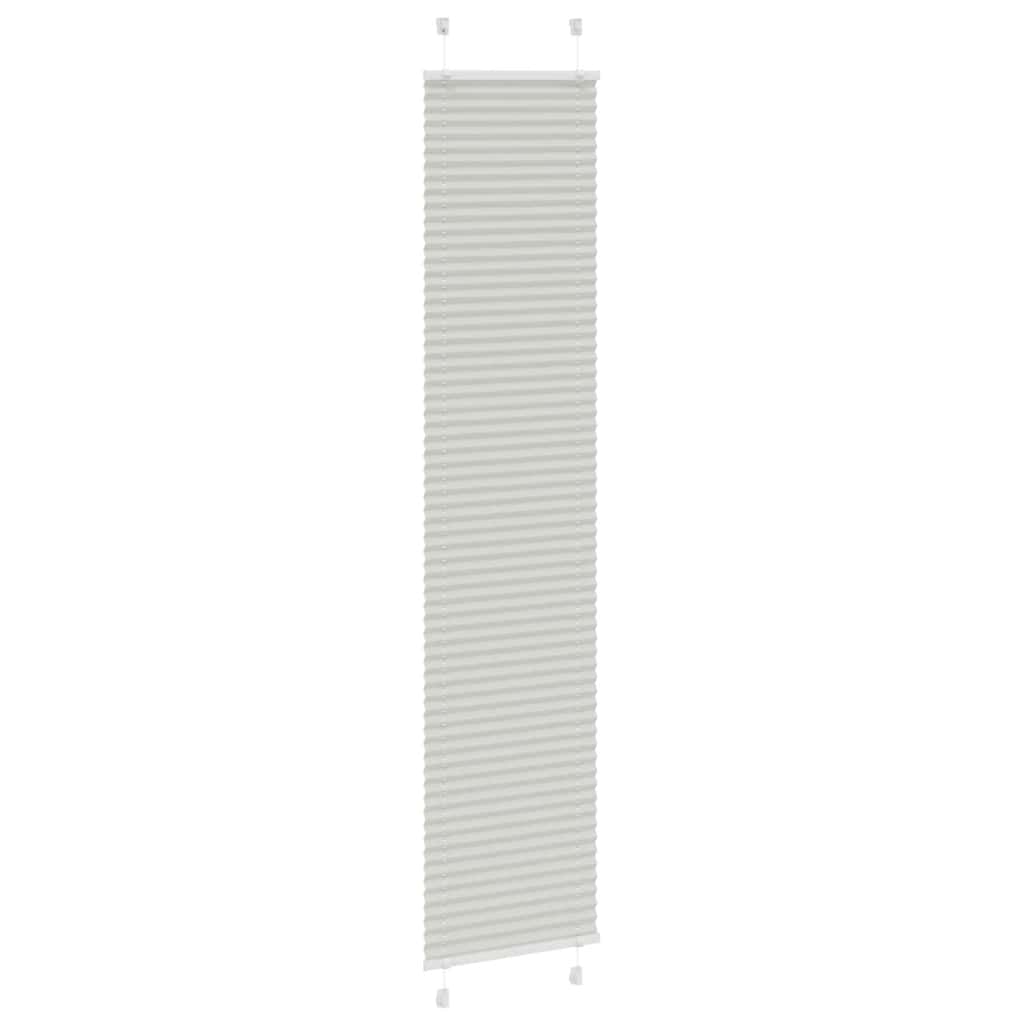 Pleated Blind Light Grey 50x200 cm Fabric Width 49.4 cm Polyester