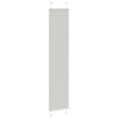 Pleated Blind Light Grey 50x200 cm Fabric Width 49.4 cm Polyester