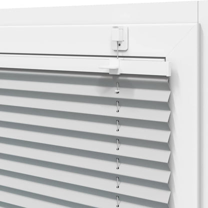 Pleated Blind Light Grey 75x200 cm Fabric Width 74.4 cm Polyester