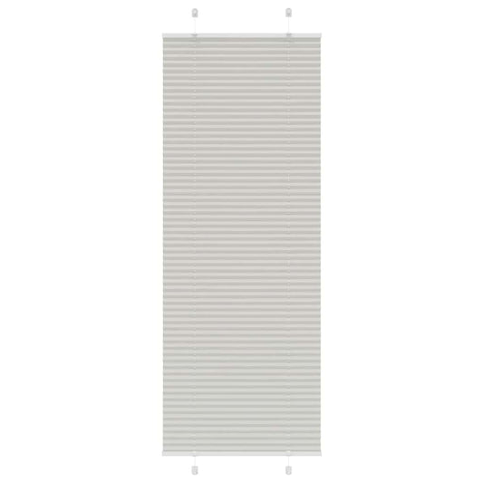 Pleated Blind Light Grey 80x200 cm Fabric Width 79.4 cm Polyester
