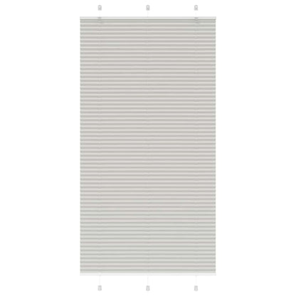 Pleated Blind Light Grey 105x200 cm Fabric Width 104.4 cm Polyester