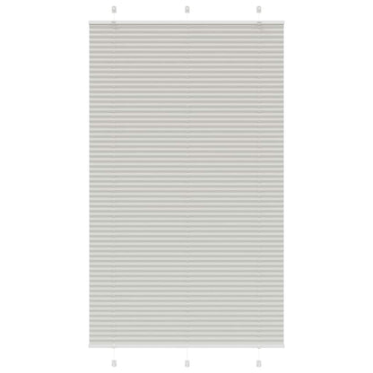 Pleated Blind Light Grey 115x200 cm Fabric Width 114.4 cm Polyester