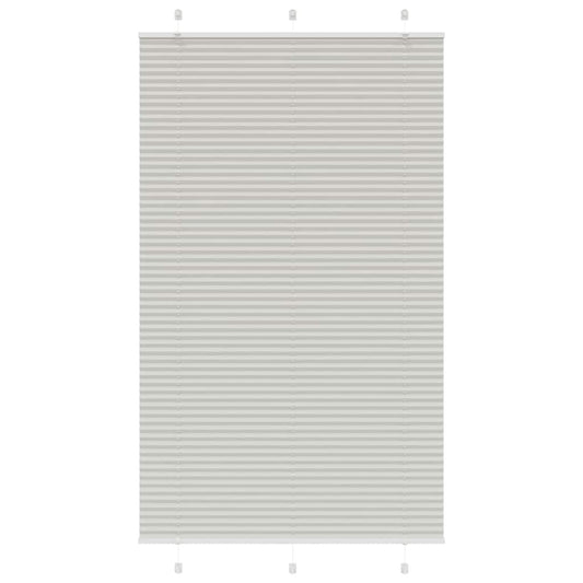 Pleated Blind Light Grey 115x200 cm Fabric Width 114.4 cm Polyester