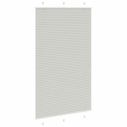 Pleated Blind Light Grey 120x200 cm Fabric Width 119.4 cm Polyester