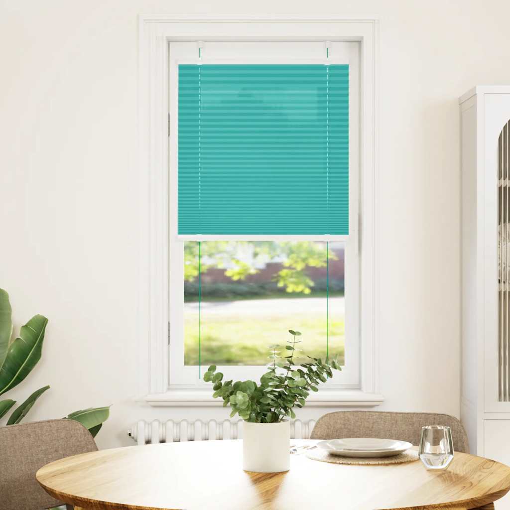 Pleated Blind Petrol Green 60x100 cm Fabric Width 59,4 cm Polyester