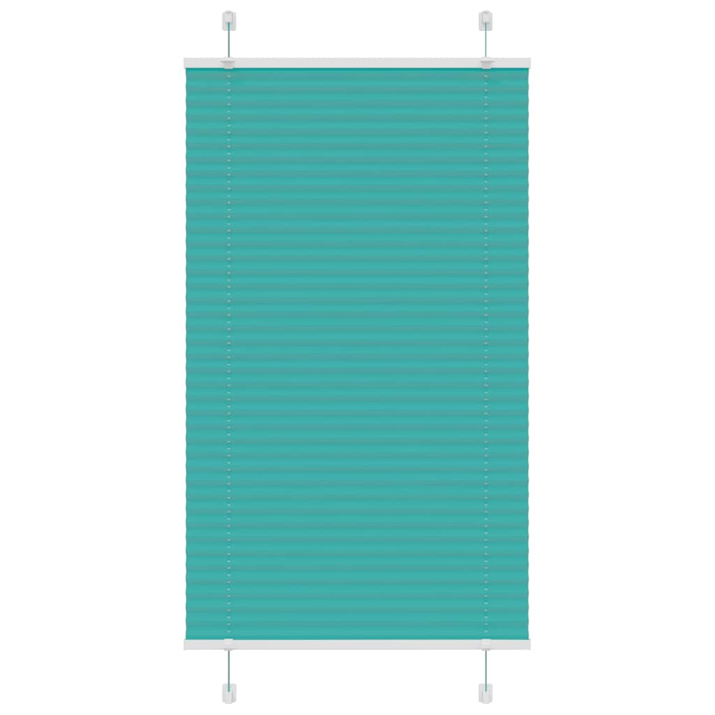 Pleated Blind Petrol Green 70x100 cm Fabric Width 69.4 cm Polyester