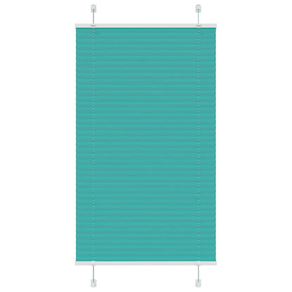 Pleated Blind Petrol Green 80x100 cm Fabric Width 79.4 cm Polyester