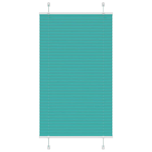 Pleated Blind Petrol Green 80x100 cm Fabric Width 79.4 cm Polyester