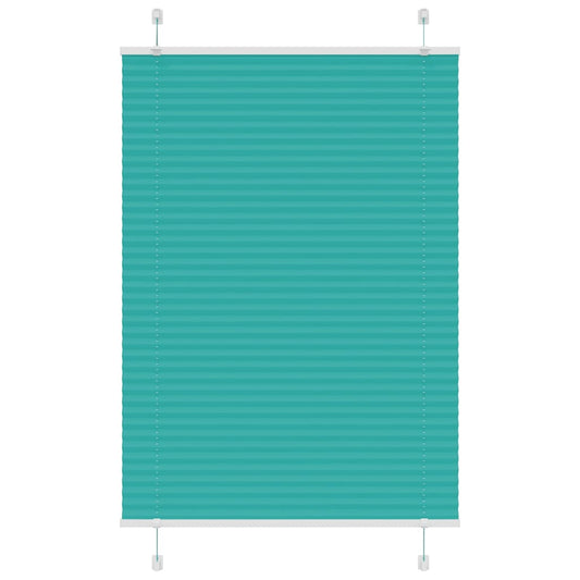 Pleated Blind Petrol Green 100x100 cm Fabric Width 99.4 cm Polyester