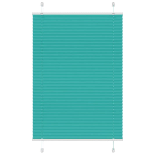 Pleated Blind Petrol Green 90x150 cm Fabric Width 89.4 cm Polyester
