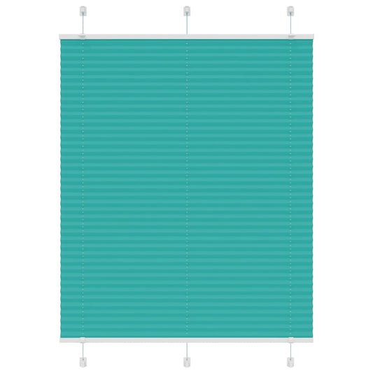 Pleated Blind Petrol Green 110x150 cm Fabric Width 109.4 cm Polyester