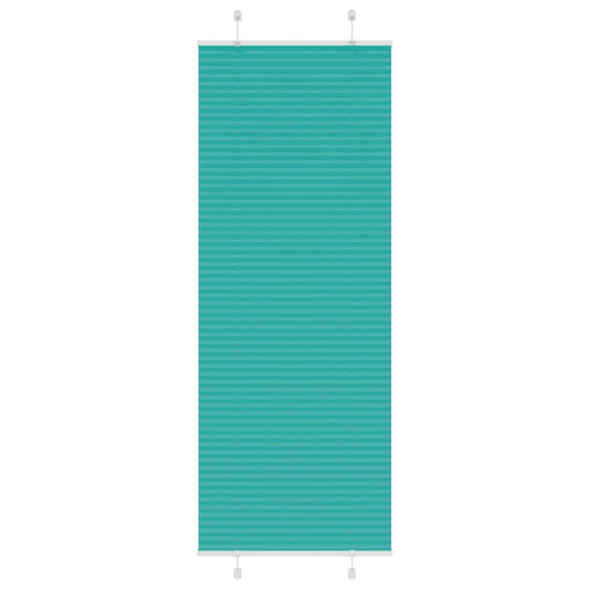 Pleated Blind Petrol Green 75x200 cm Fabric Width 74.4 cm Polyester