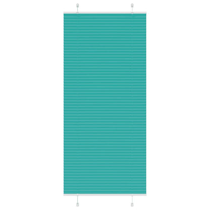 Pleated Blind Petrol Green 85x200 cm Fabric Width 84.4 cm Polyester