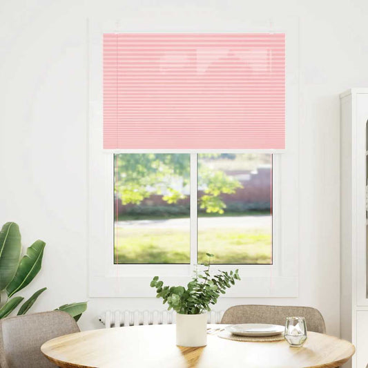 Pleated Blind Pink 85x150 cm Fabric Width 84.4 cm Polyester