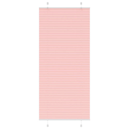 Pleated Blind Pink 95x200 cm Fabric Width 94.4 cm Polyester