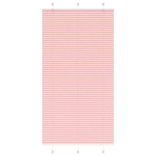 Pleated Blind Pink 105x200 cm Fabric Width 104.4 cm Polyester