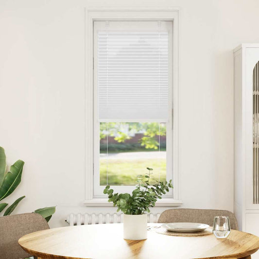 Pleated Blind White 40x100 cm Fabric Width 39,4 cm Polyester