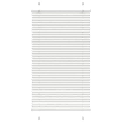 Pleated Blind White 75x100 cm Fabric Width 74.4 cm Polyester