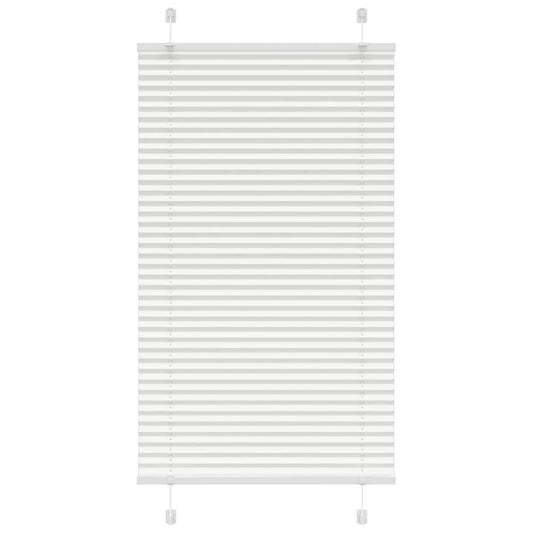 Pleated Blind White 75x100 cm Fabric Width 74.4 cm Polyester