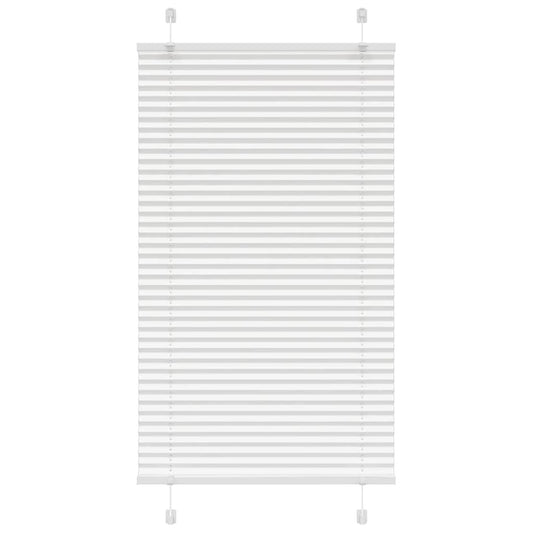 Pleated Blind White 80x100 cm Fabric Width 79.4 cm Polyester