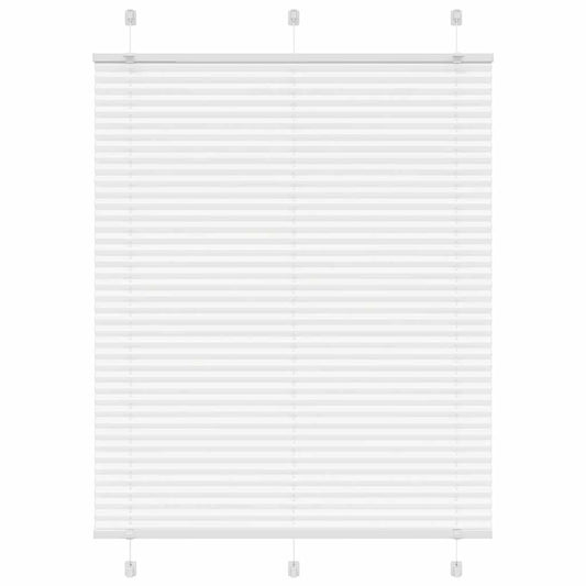 Pleated Blind White 105x100 cm Fabric Width 104.4 cm Polyester