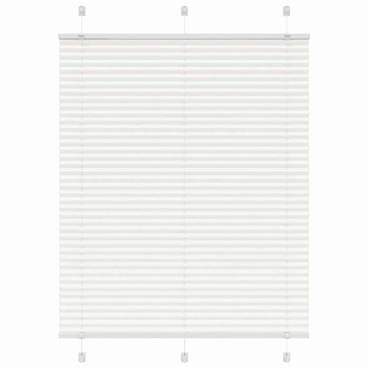 Pleated Blind White 110x100 cm Fabric Width 109.4 cm Polyester