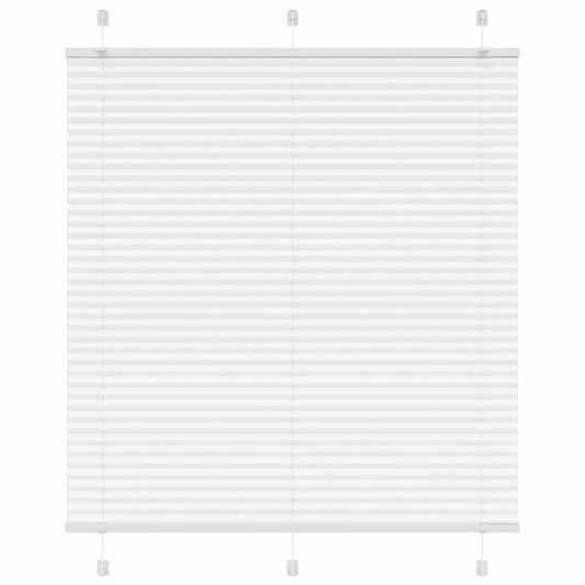 Pleated Blind White 120x100 cm Fabric Width 119.4 cm Polyester