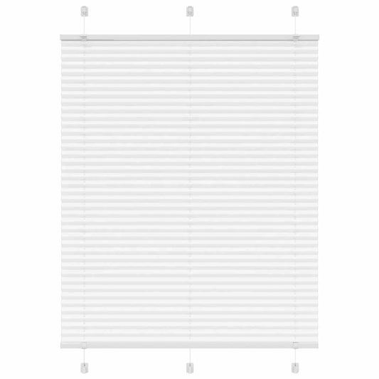 Pleated Blind White 110x150 cm Fabric Width 109.4 cm Polyester