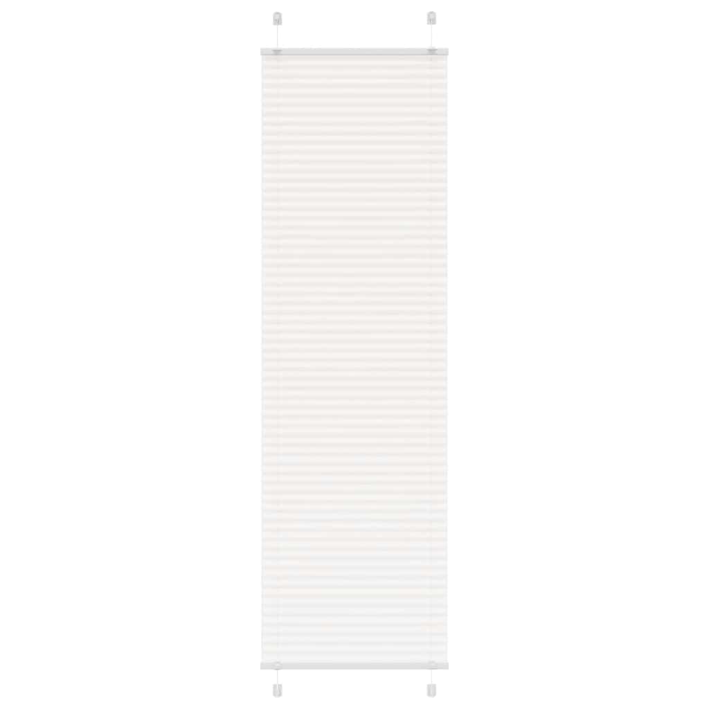 Pleated Blind White 60x200 cm Fabric Width 59.4 cm Polyester
