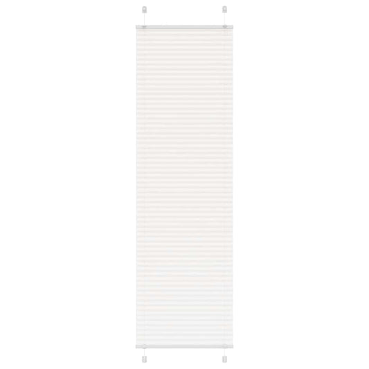 Pleated Blind White 60x200 cm Fabric Width 59.4 cm Polyester