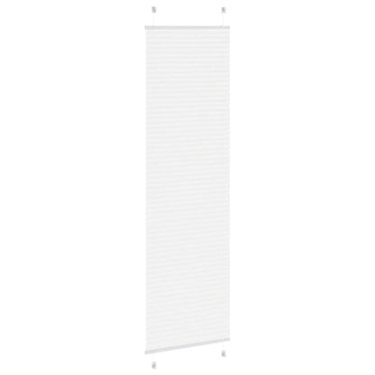 Pleated Blind White 60x200 cm Fabric Width 59.4 cm Polyester