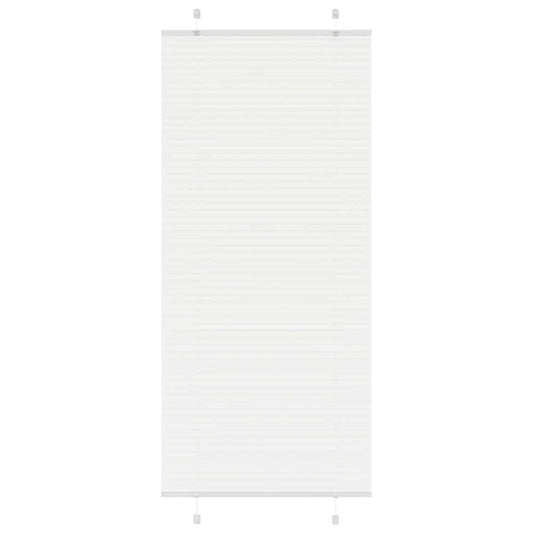 Pleated Blind White 90x200 cm Fabric Width 89.4 cm Polyester