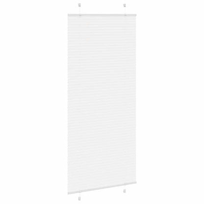 Pleated Blind White 100x200 cm Fabric Width 99.4 cm Polyester