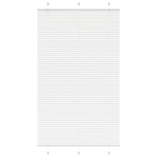 Pleated Blind White 115x200 cm Fabric Width 114.4 cm Polyester