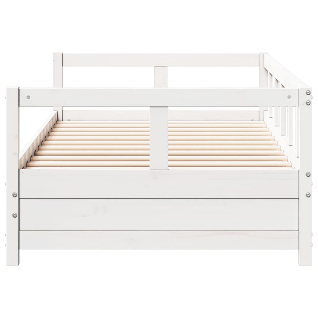 Daybed without Mattress White 80x200 cm Solid Wood Pine