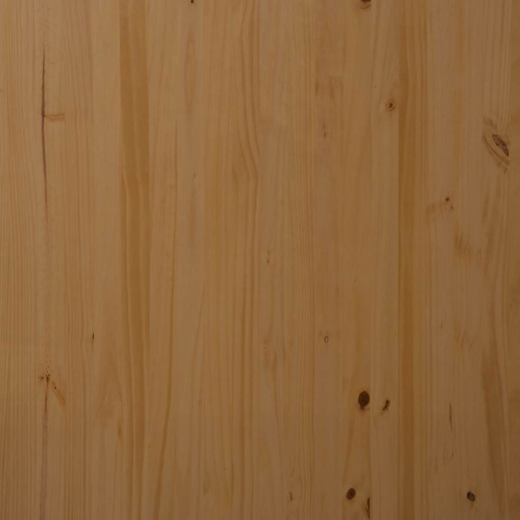Rolling Cabinet with Drawers "MOSS" Honey Brown Solid Wood Pine