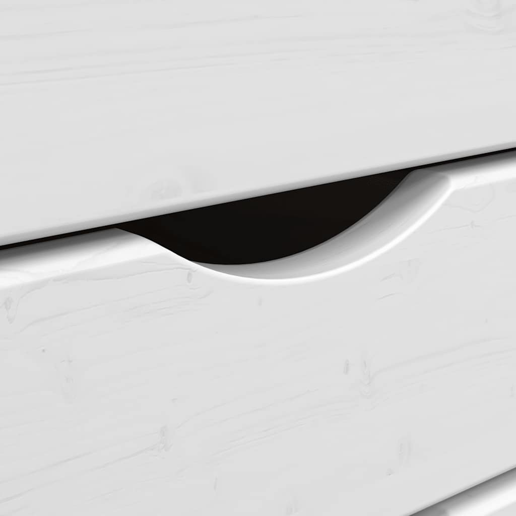 Rolling Cabinet with Desk MOSS Honey Brown Solid Wood Pine