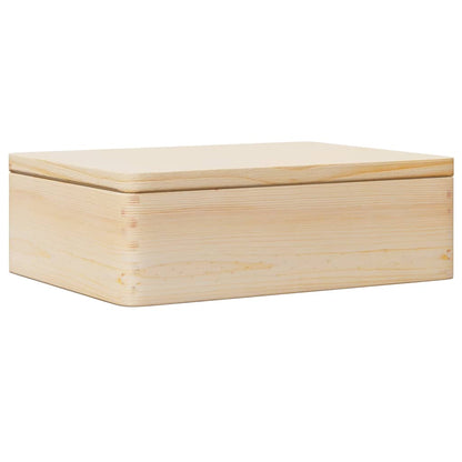 Wooden Box with Lid 40x30x13 cm Solid Wood Pine