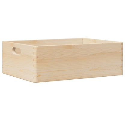 Wooden Box with Handles 40x30x13 cm Solid Wood Pine