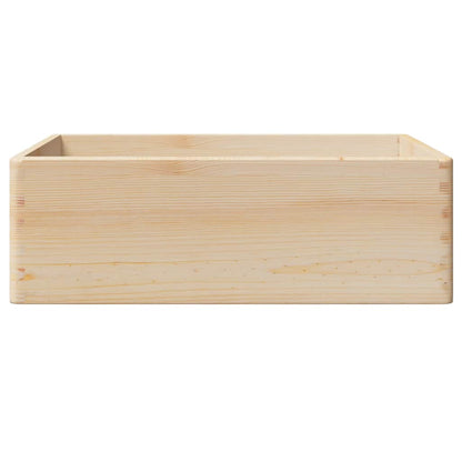 Wooden Box with Handles 40x30x13 cm Solid Wood Pine