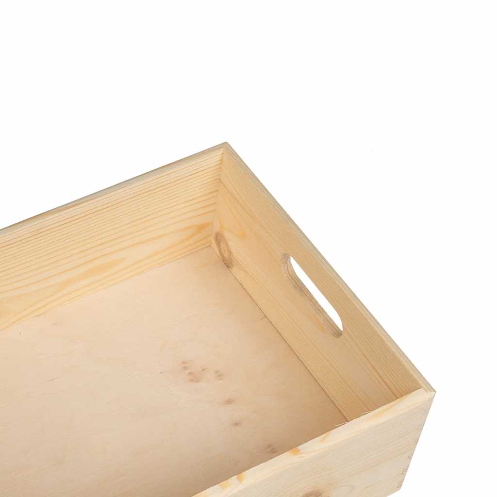 Wooden Box with Handles 40x30x13 cm Solid Wood Pine