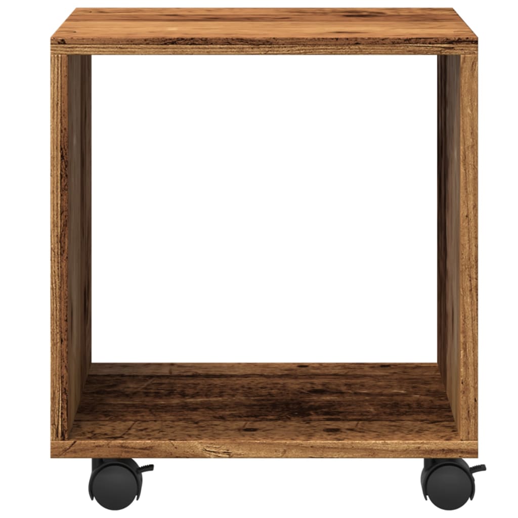  Rolling Cabinet Old Wood 37x33x42.5 cm Engineered Wood