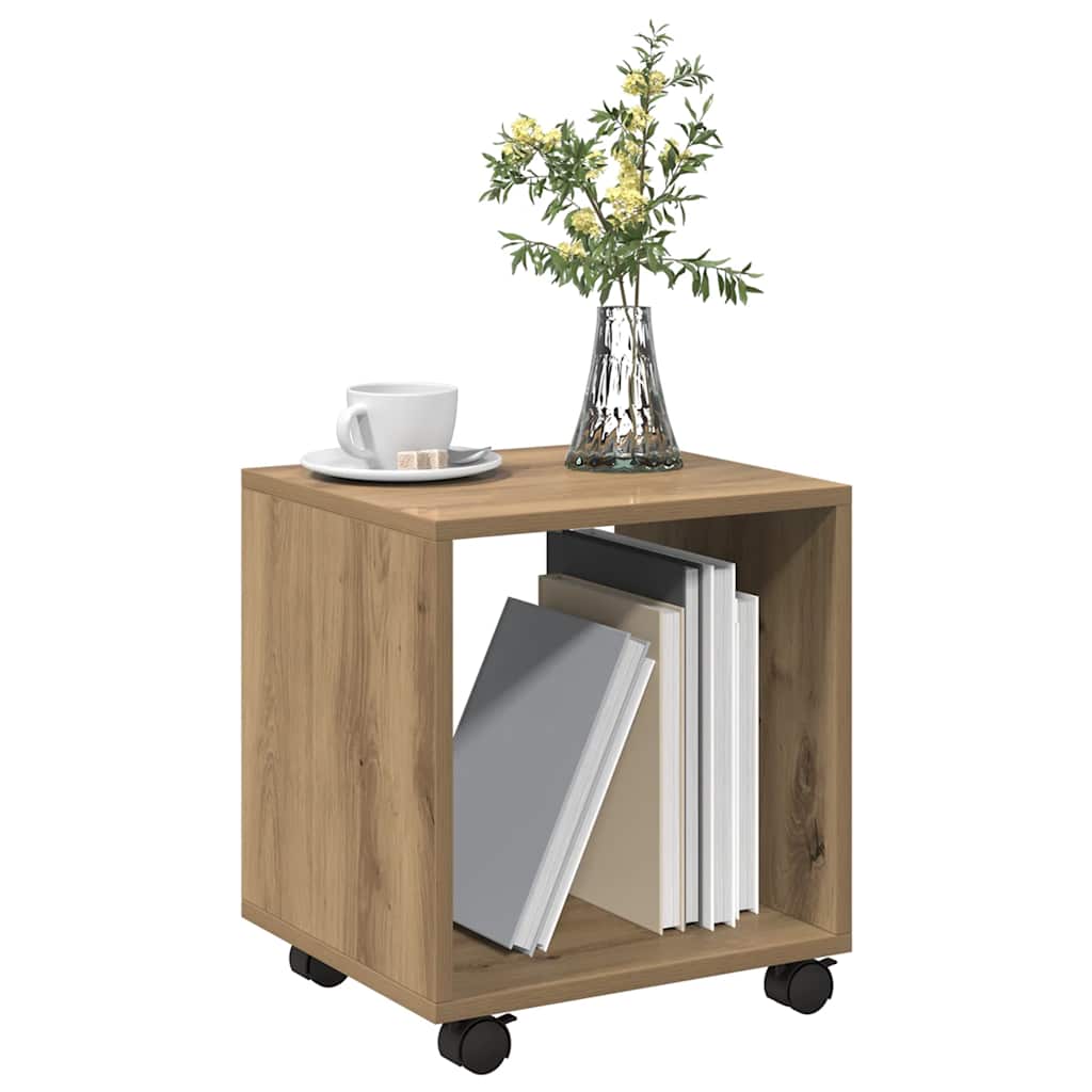  Rolling Cabinet Artisian Oak 37x33x42.5 cm Engineered Wood