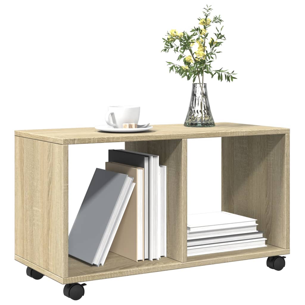  Rolling Cabinet Sonoma Oak 72x33x42.5 cm Engineered Wood