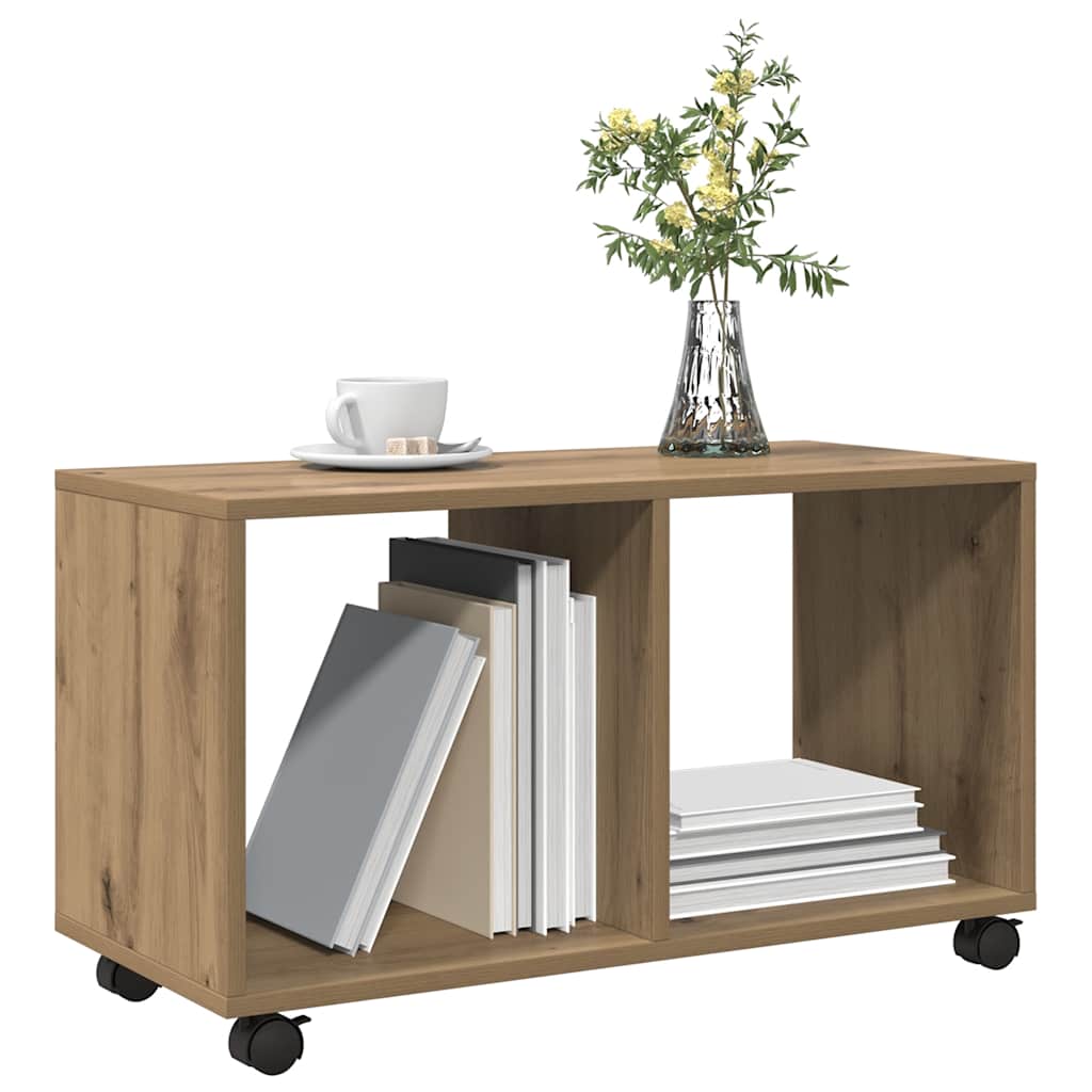  Rolling Cabinet Artisian Oak 72x33x42.5 cm Engineered Wood